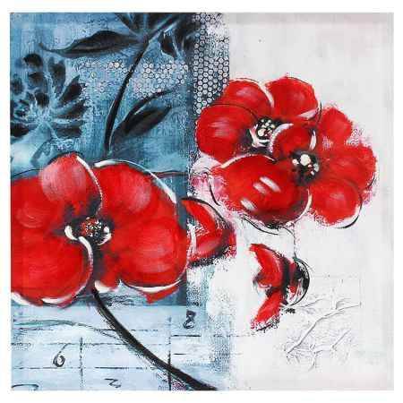 Купить Картина-репродукция Феникс-Презент Красные цветы, 50x50x2.5 см, без рамки