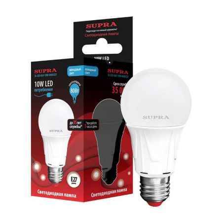 Купить Упаковка ламп 10 шт SUPRA SL-LED-A60-10W/4000/E27