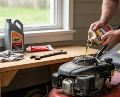 Технические составы и смазочные материалы для обслуживания садового и строительного оборудования